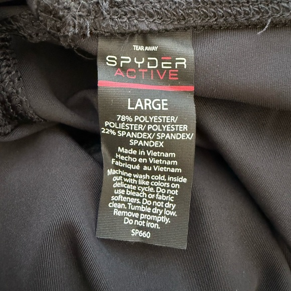 SPYDER High Waist Mesh back Support Crop Legging. Black. Size Large. NWT. - Picture 12 of 12